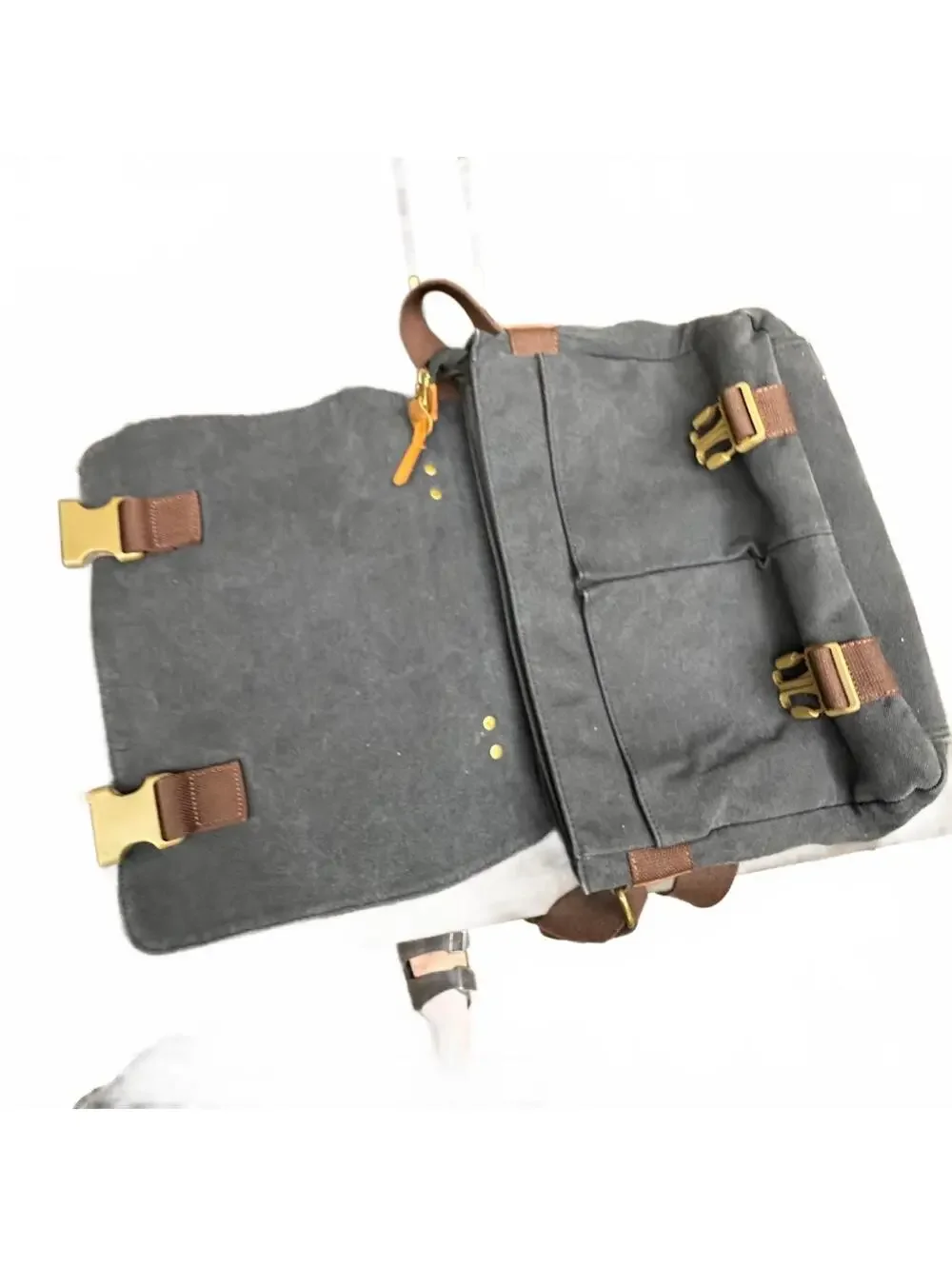 Cool Canvas Leather Multi-Function Student Shoulder Messenger Bag